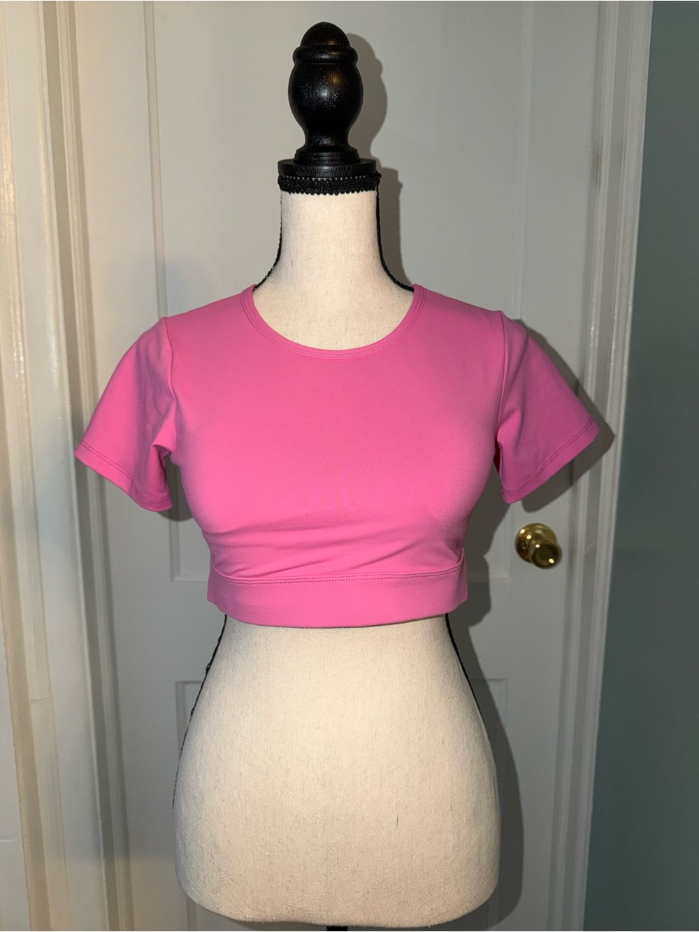 Pink Women's Crop Top - Short Sleeve